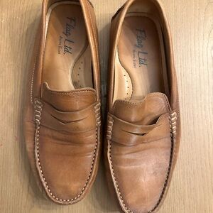 Florsheim Tan Leather Penny Loafers — Classic Slip-On Style